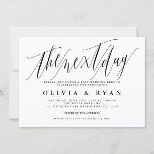 The morning after postwedding brunch invitation