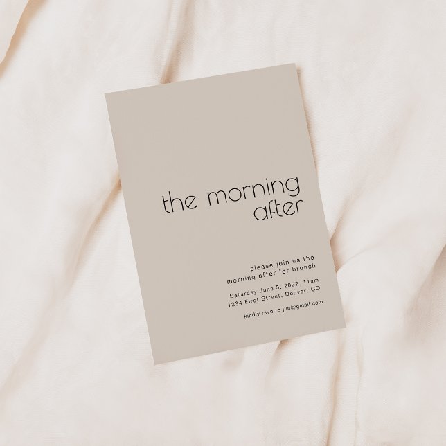 The Morning After Wedding Brunch Invitation (Creator Uploaded)