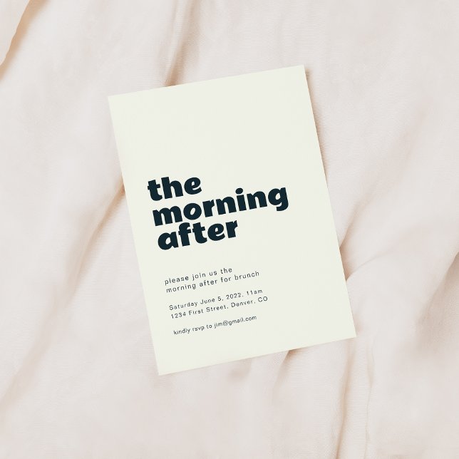 The Morning After Wedding Brunch Invitation (Creator Uploaded)
