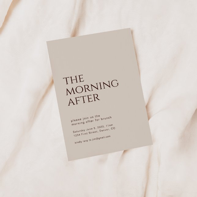 The Morning After Wedding Brunch Invitation (Creator Uploaded)
