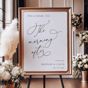 The Morning After Wedding Brunch Welcome Sign