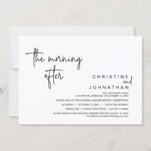 The Morning After, Wedding Elopement Brunch Invitation