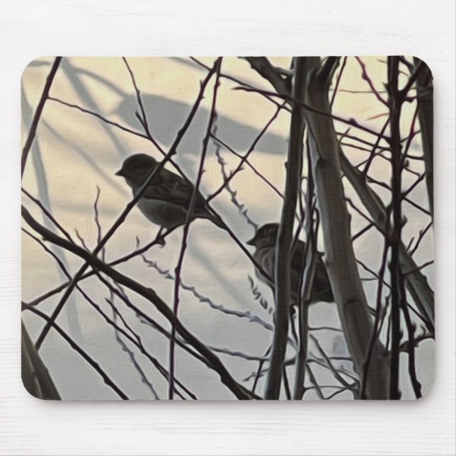 The morning birds mouse pad (Front)