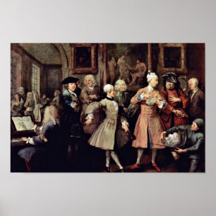 The Morning Reception " By Hogarth William Poster