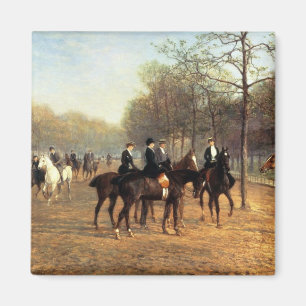 The Morning Ride, Rotten Row, Hyde Park, 1894 (oil Magnet