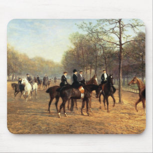 The Morning Ride, Rotten Row, Hyde Park, 1894 (oil Mouse Pad
