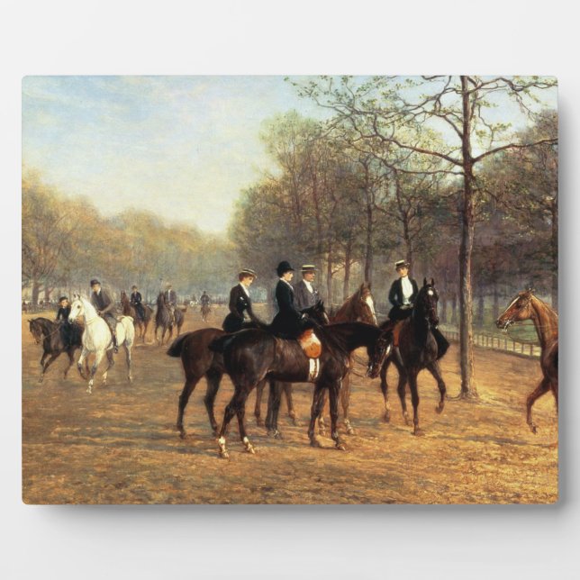 The Morning Ride, Rotten Row, Hyde Park, 1894 (oil Plaque (Front)