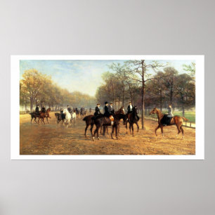 The Morning Ride, Rotten Row, Hyde Park, 1894 (oil Poster