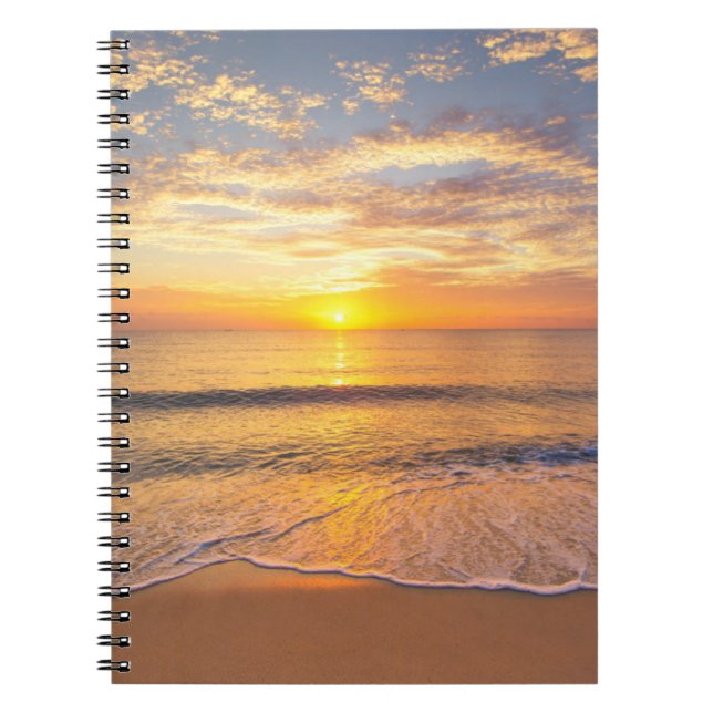 The Morning Sun at Seaside Notebook (Front)