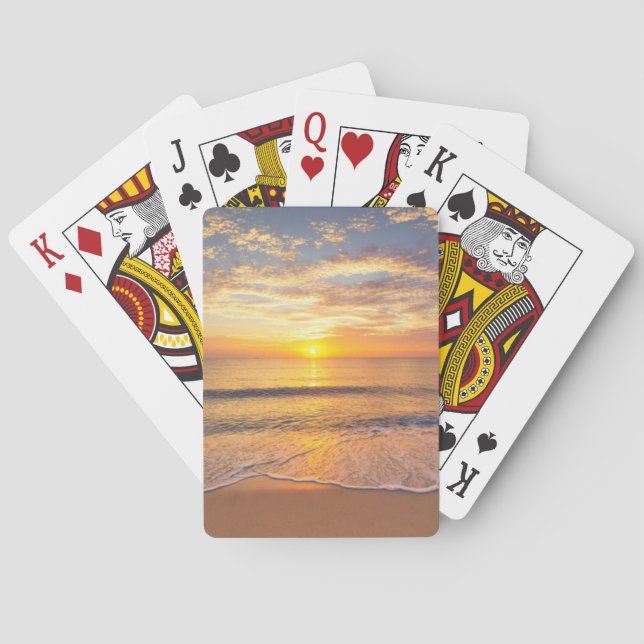 The Morning Sun at Seaside Playing Cards (Back)