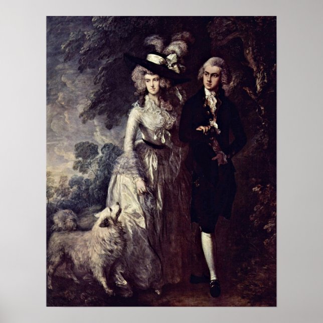 The morning walk by Thomas Gainsborough Poster (Front)