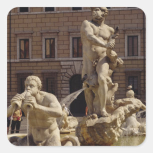 The Moro Fountain Square Sticker