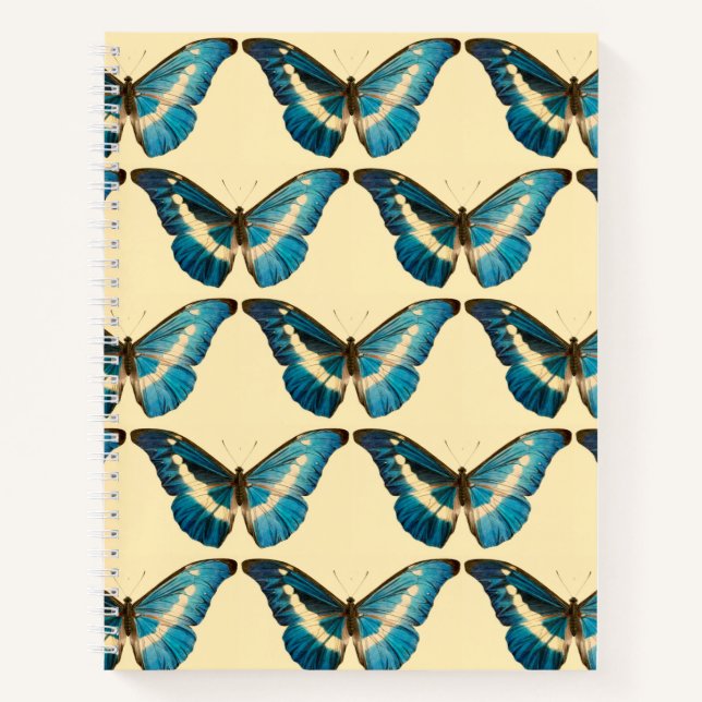 The Morpho Butterfly Hardcover Spiral Sketchbook Notebook (Front)