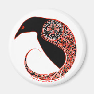 The Morrigan Raven Celtic knotwork magnets