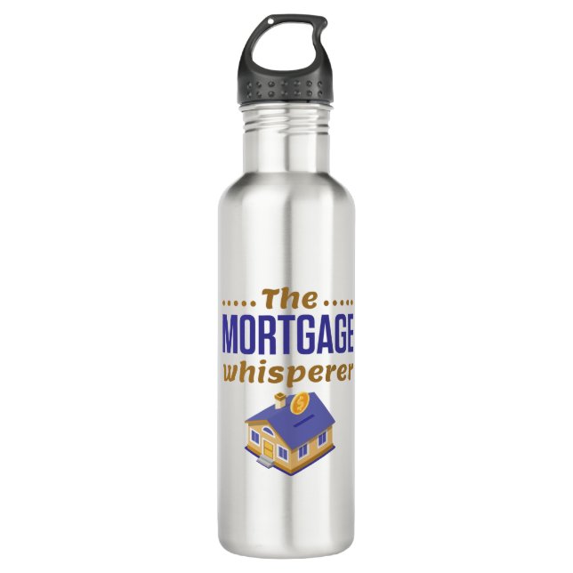 The Mortgage Whisperer Banker Loan Officer 710 Ml Water Bottle (Front)
