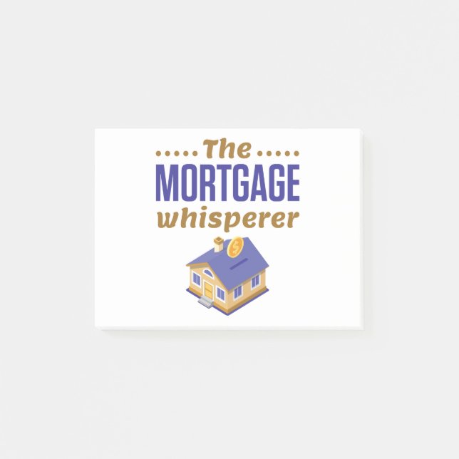 The Mortgage Whisperer Banker Loan Officer Post-it Notes (Front)