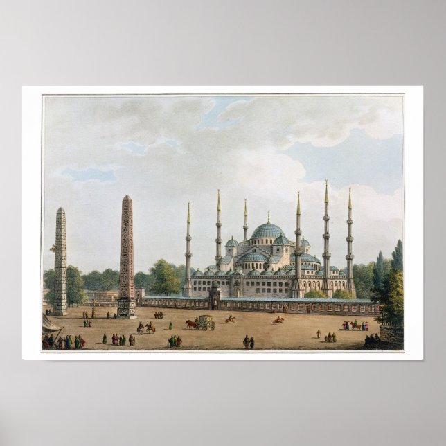 The Mosque of Sultan Achmet at Constantinople, pla Poster (Front)