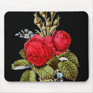 The Moss Rose - Vintage Fine Art Mouse Pad