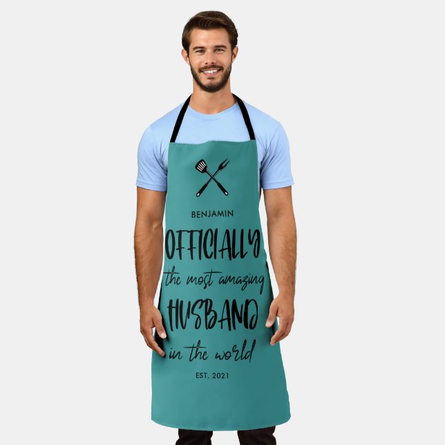 The Most Amazing Husband Year Established Apron (Worn)