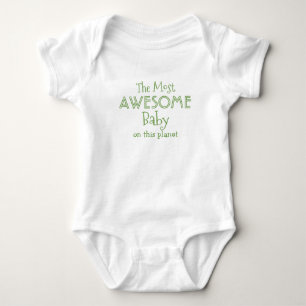 The Most Awesome (custom text) clothing Baby Bodysuit