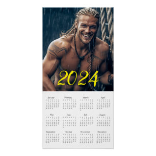 The Most Brutal Macho 2024. Calendar Poster