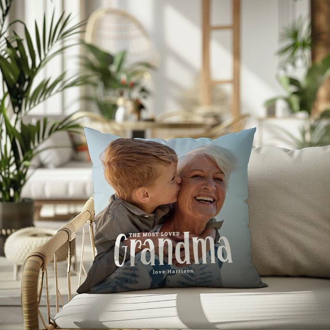 The Most Loved GRANDMA' Cute Gift  Cushion (Creator Uploaded)