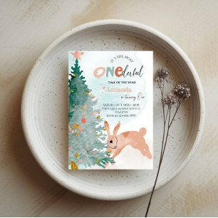 The Most Onederful Time – Christmas 1st Birthday Invitation