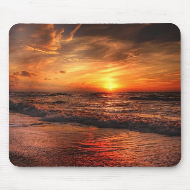 The Most Perfect Sunset at the Beach Mouse Pad (Front)