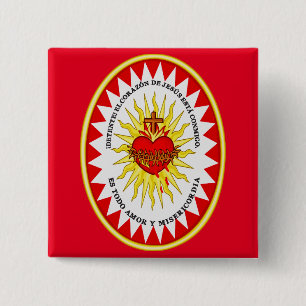 The Most Sacred Heart of Jesus 15 Cm Square Badge