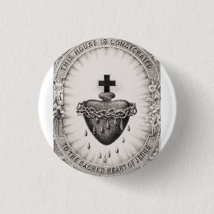 The Most Sacred Heart of Jesus Christ 3 Cm Round Badge