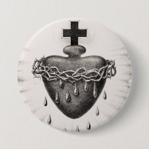 The Most Sacred Heart of Jesus Christ 7.5 Cm Round Badge