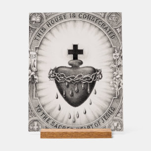 The Most Sacred Heart of Jesus Christ Acrylic Sign