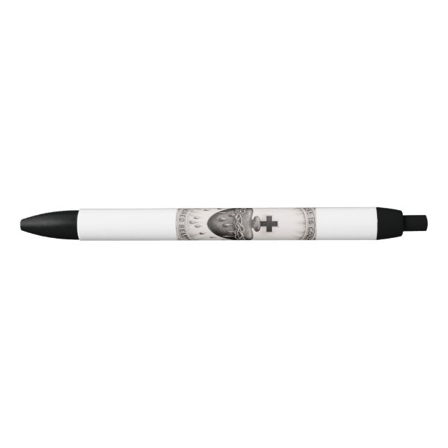 The Most Sacred Heart of Jesus Christ Black Ink Pen (Front)
