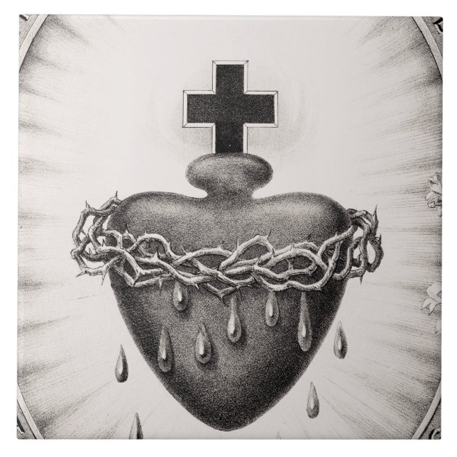 The Most Sacred Heart of Jesus Christ Ceramic Tile (Front)