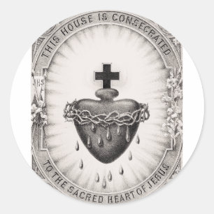 The Most Sacred Heart of Jesus Christ Classic Round Sticker