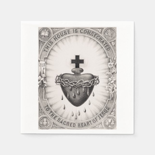 The Most Sacred Heart of Jesus Christ Napkin (Front)