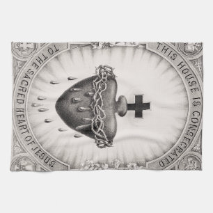 The Most Sacred Heart of Jesus Christ Tea Towel