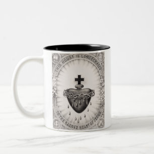 The Most Sacred Heart of Jesus Christ Two-Tone Coffee Mug