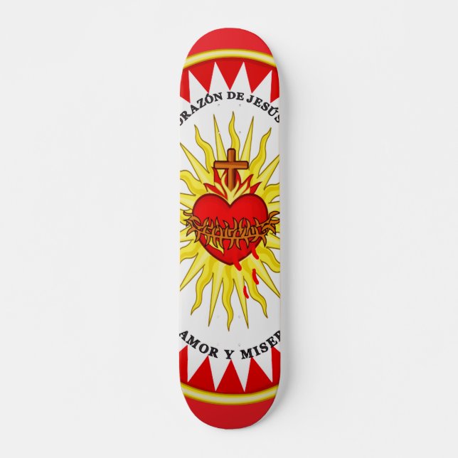 The Most Sacred Heart of Jesus Skateboard (Front)