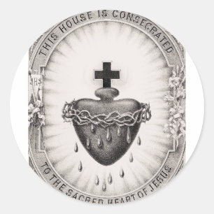 The Most Sacred Heart of Jesus Symbol of Divine Classic Round Sticker