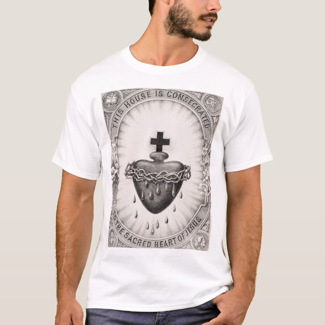 The Most Sacred Heart of Jesus Symbol of Divine  T-Shirt (Front)