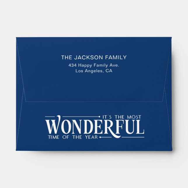The most wonderful time Christmas  Envelope (Back (Top Flap))