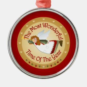 The Most Wonderful Time Metal Tree Decoration