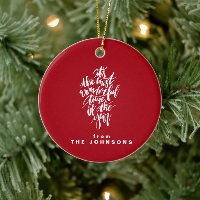 the most wonderful time of the year... ceramic ornament (Tree)