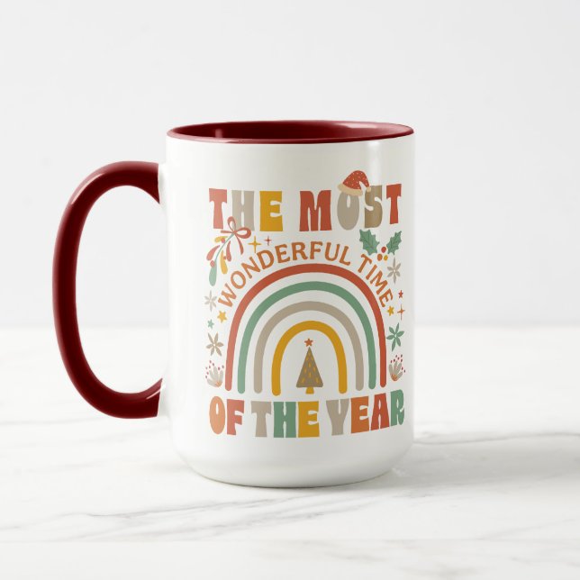 The Most Wonderful Time Of The Year Christmas Mug (Left)