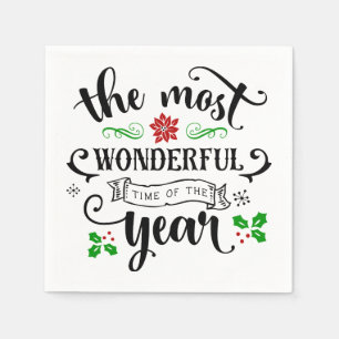 The Most Wonderful Time of the Year Christmas   Napkin