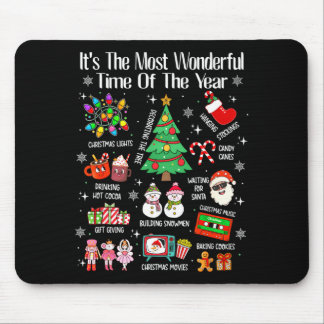 The most wonderful time of the year christmas xmas mouse pad