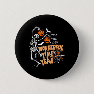 The Most Wonderful Time Of The Year Dance Skeleton 6 Cm Round Badge