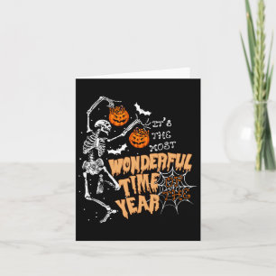 The Most Wonderful Time Of The Year Dance Skeleton Card