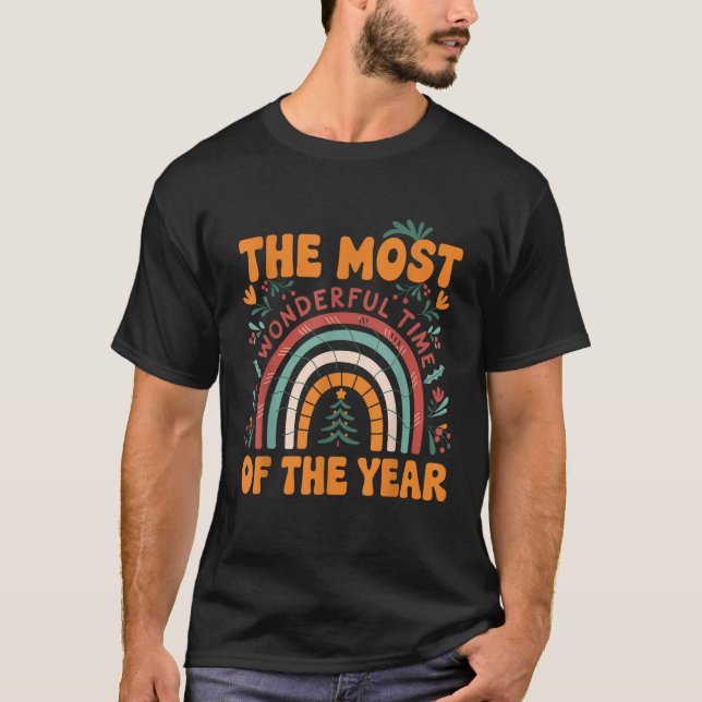 The Most Wonderful Time Of The Year Xmas Christmas T-Shirt (Front)